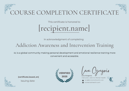 Addiction Awareness and Intervention Training