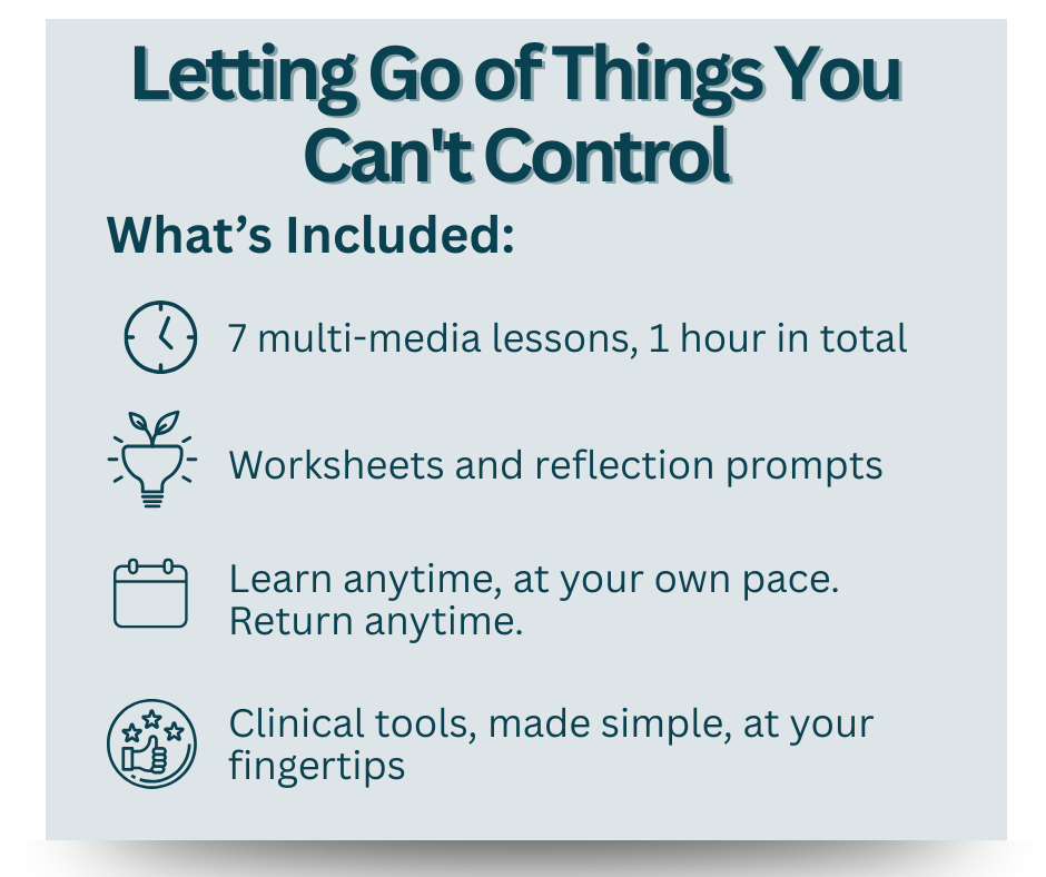 Letting Go of Things You Can't Control