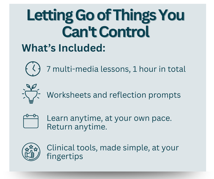 Letting Go of Things You Can't Control